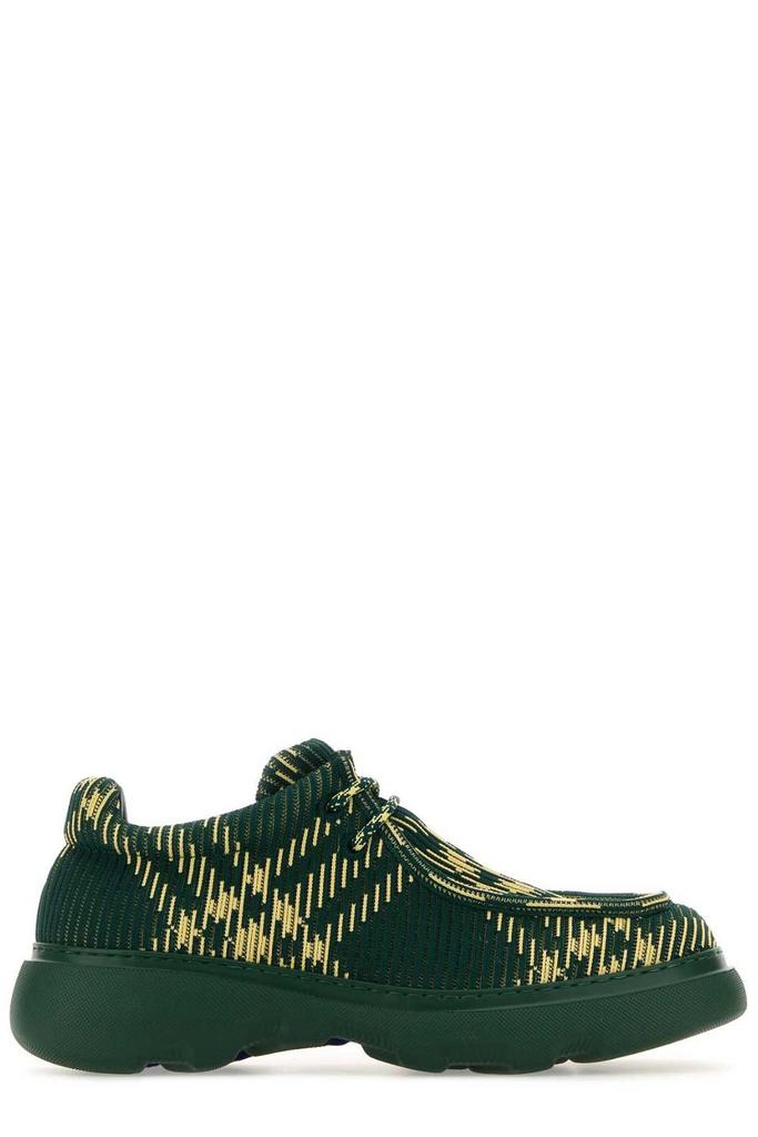 【送料&関税込】Burberry Ekd Check-printed Lace-up Derby Sho Burberry Creeper Ekd Check Print Derby Shoes, Brand Size 43