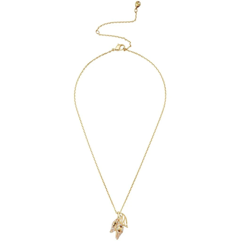 Swarovski Swarovski Women's Pendant Necklace - Graceful Bloom Yellow Gold Tone Leaves | 5511813 1