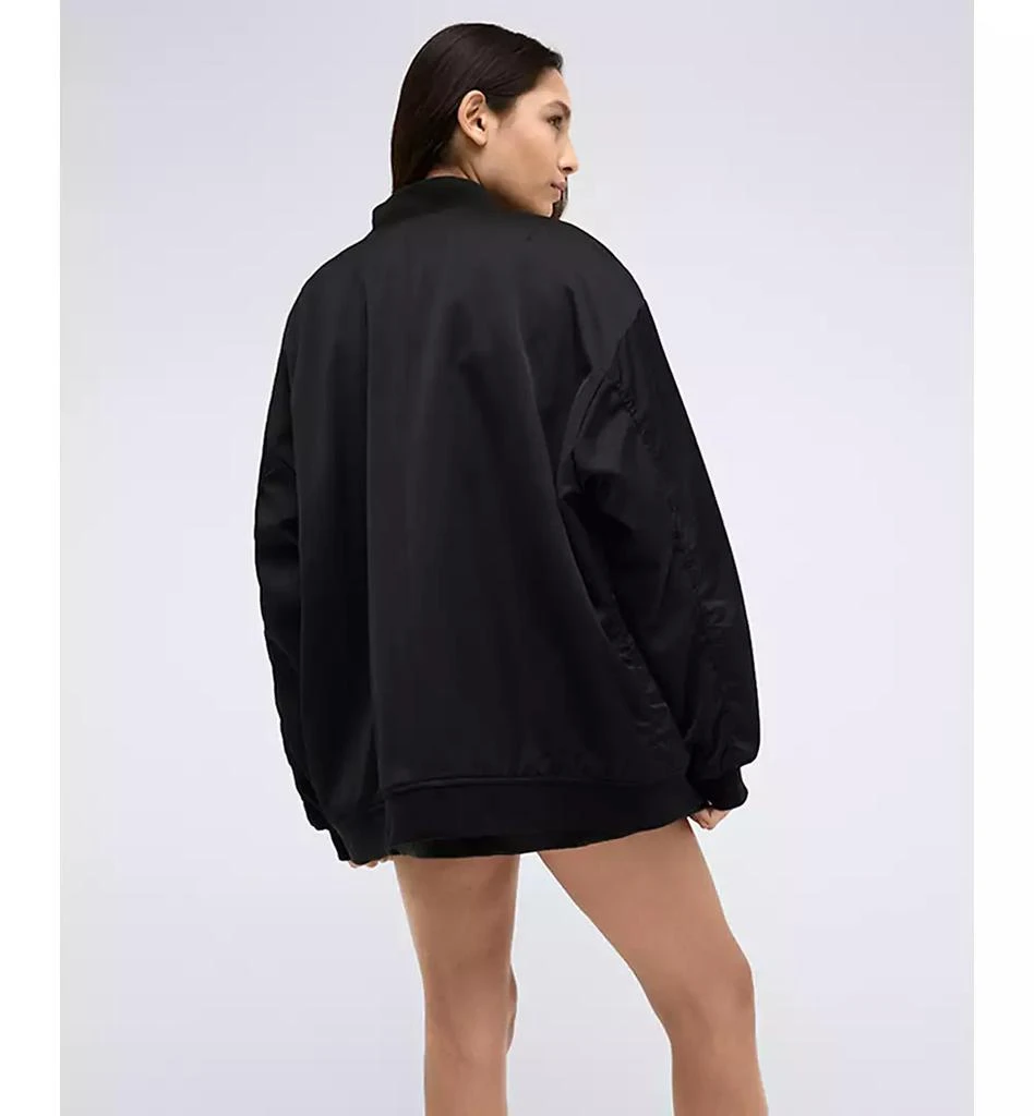Kenneth Cole Women's Satin Back Crepe Boyfriend Bomber Jacket 2
