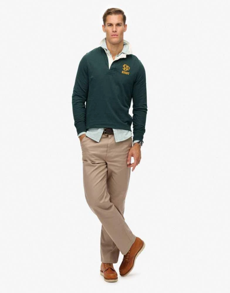 slim fit dress slacks Superdry Khaki Green Jersey Dress with Drawstring