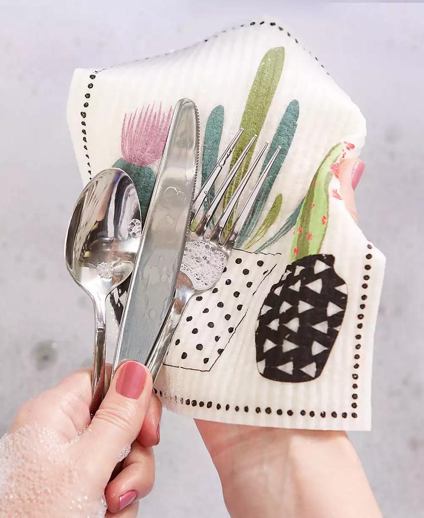 Design Imports Succulents Swedish Dishcloths Set of 3
