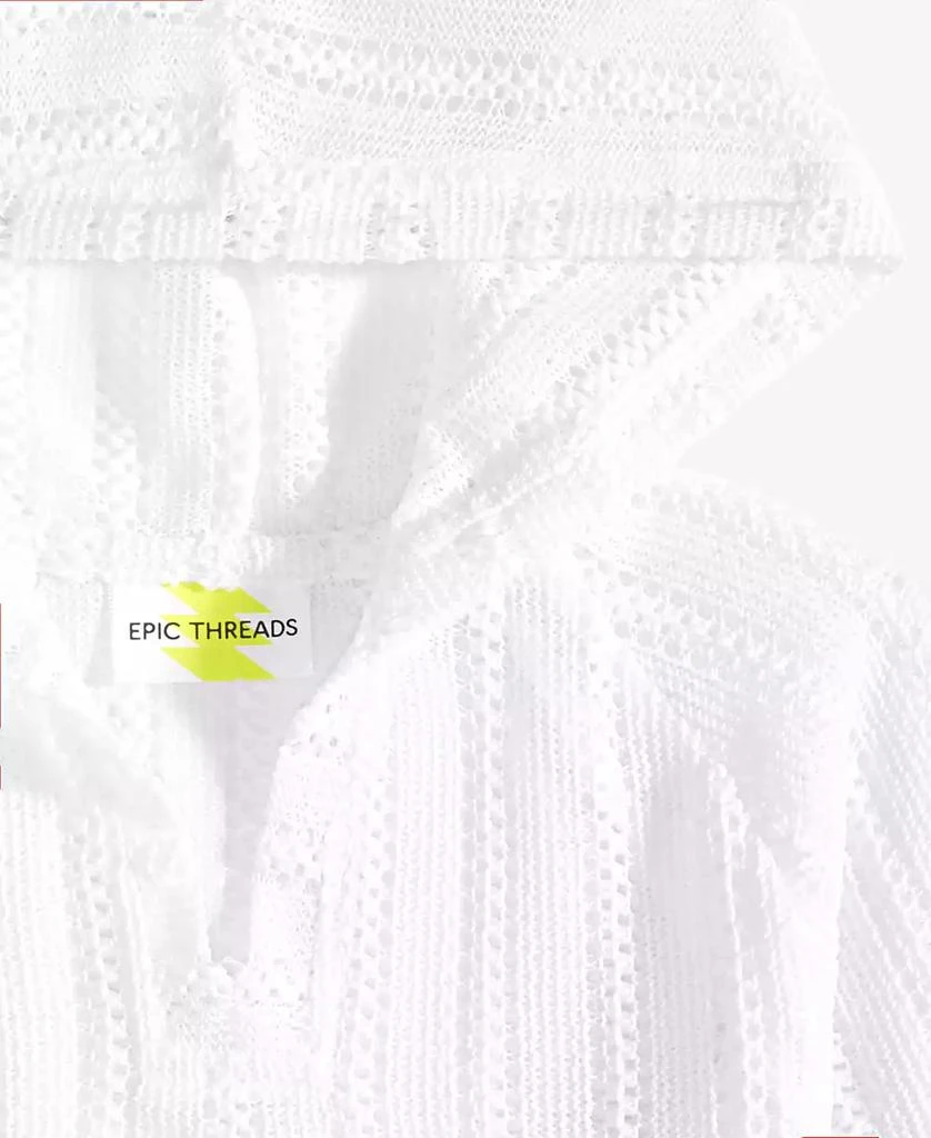 Epic Threads Big Girls Hooded Long Sleeve Mesh Cover-Up, Exclusively at Macy's 3