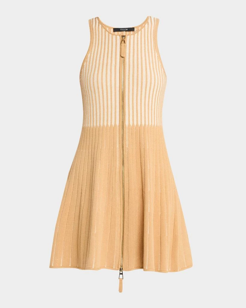 Toccin Lex Zip-Front Sleeveless Dress 1