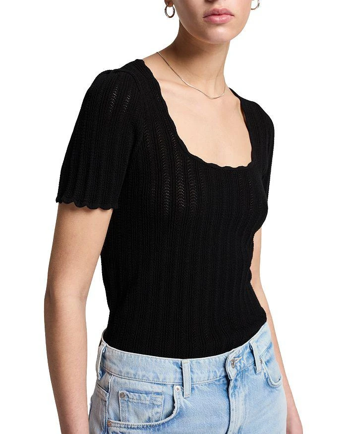 7 For All Mankind Scalloped Edge Top 5