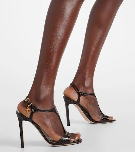 Tom Ford Angelina croc-effect leather sandals 4