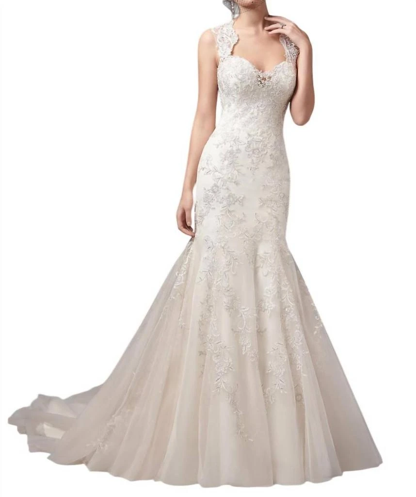 Maggie Sottero Bronson Wedding Dress In Light Champagne/ivory 1