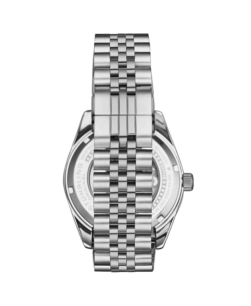 Stuhrling Datemaster II Men s Swiss Automatic 42mm Stainless Steel Watch, Silver Dial, Fluted Bezel, Day & Date, 100M Water Resistant 3