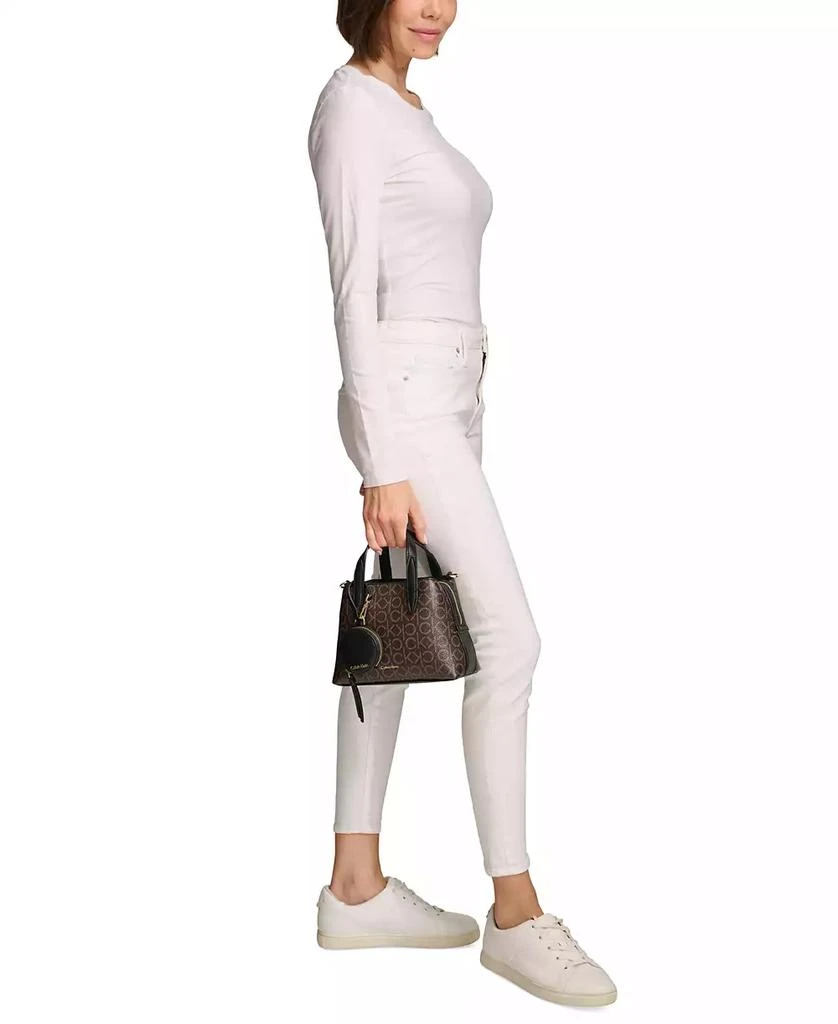 Calvin Klein Millie Signature Triple Compartment Crossbody with Zippered Coin Pouch 8