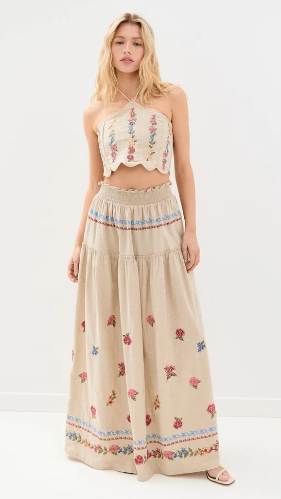 Agua Bendita Jenna Blush Skirt 4