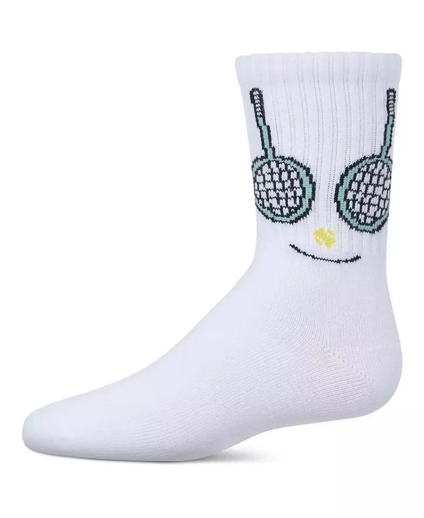 Memoi Girls
 Tennis Smiley Face Crew Socks