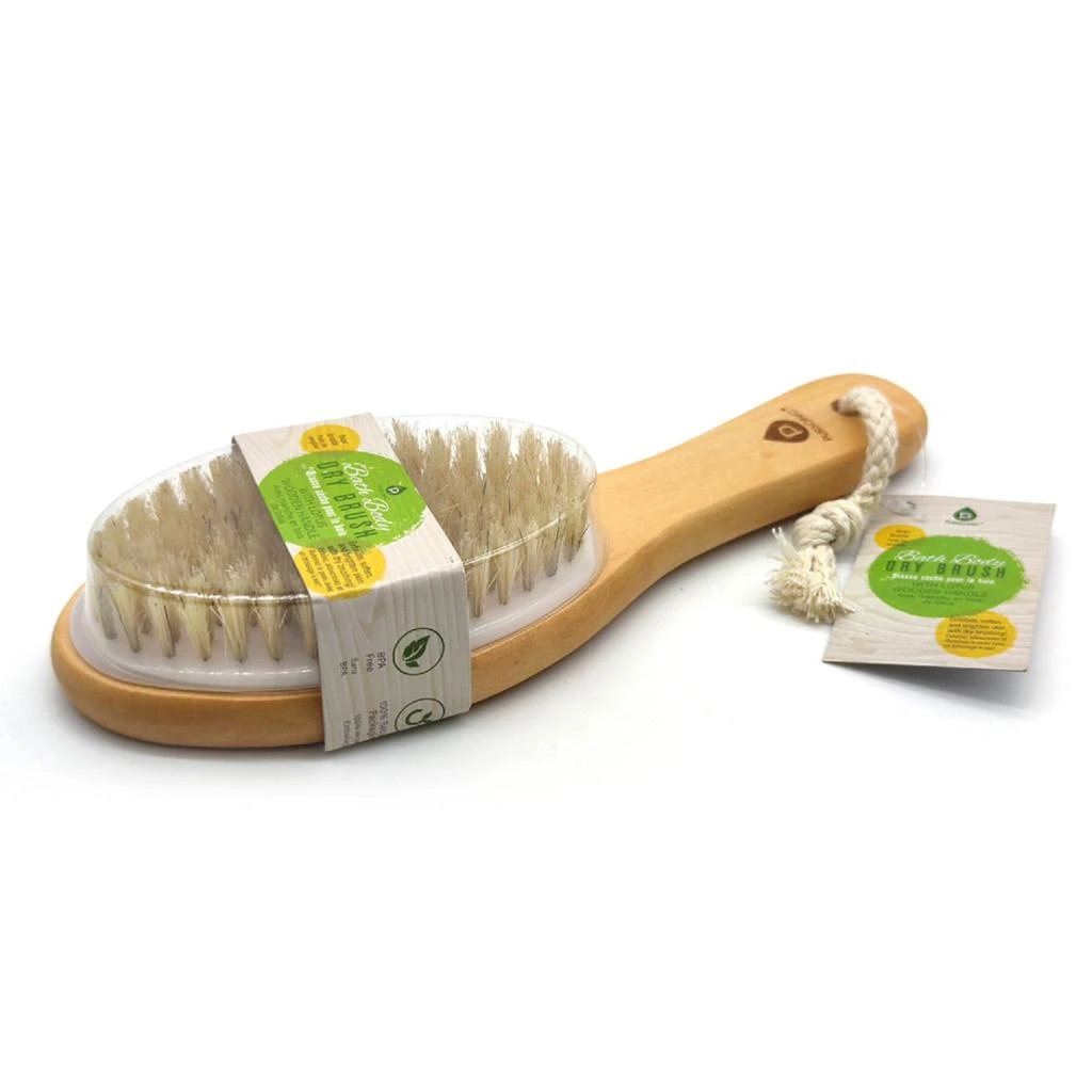 PURSONIC Pursonic Bath Body Brush With Lotus Wooden Handle 2