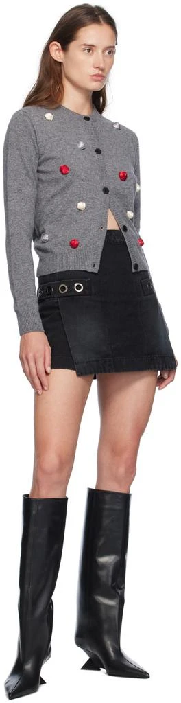 MSGM Gray Roses Cardigan 4