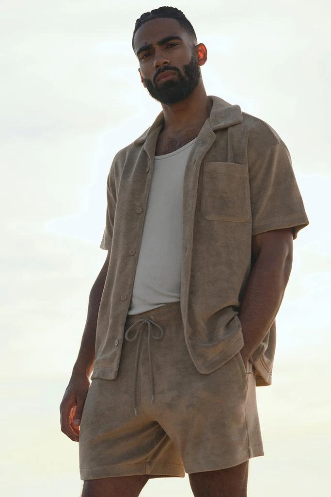 Alo Coastal Terry Button Up - Gravel 5