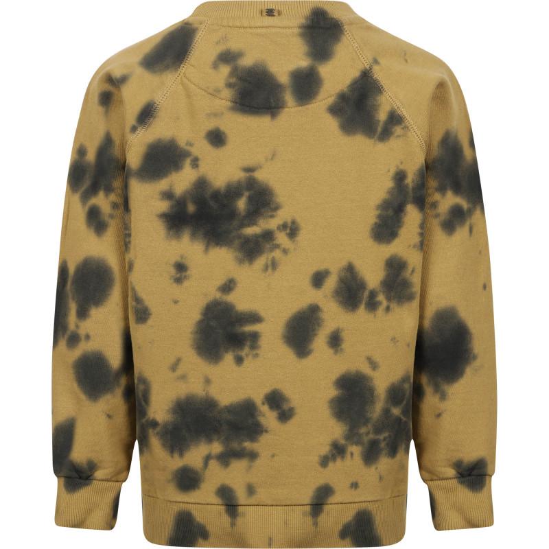 Munster Tie dye spots cotton sweatshirt in light brown