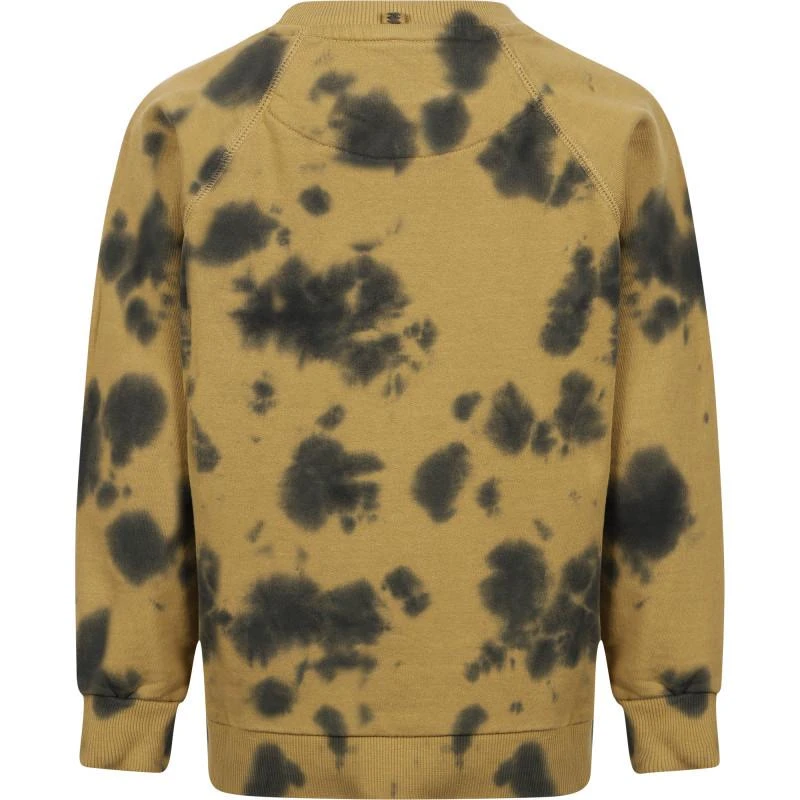 Munster Tie dye spots cotton sweatshirt in light brown 2