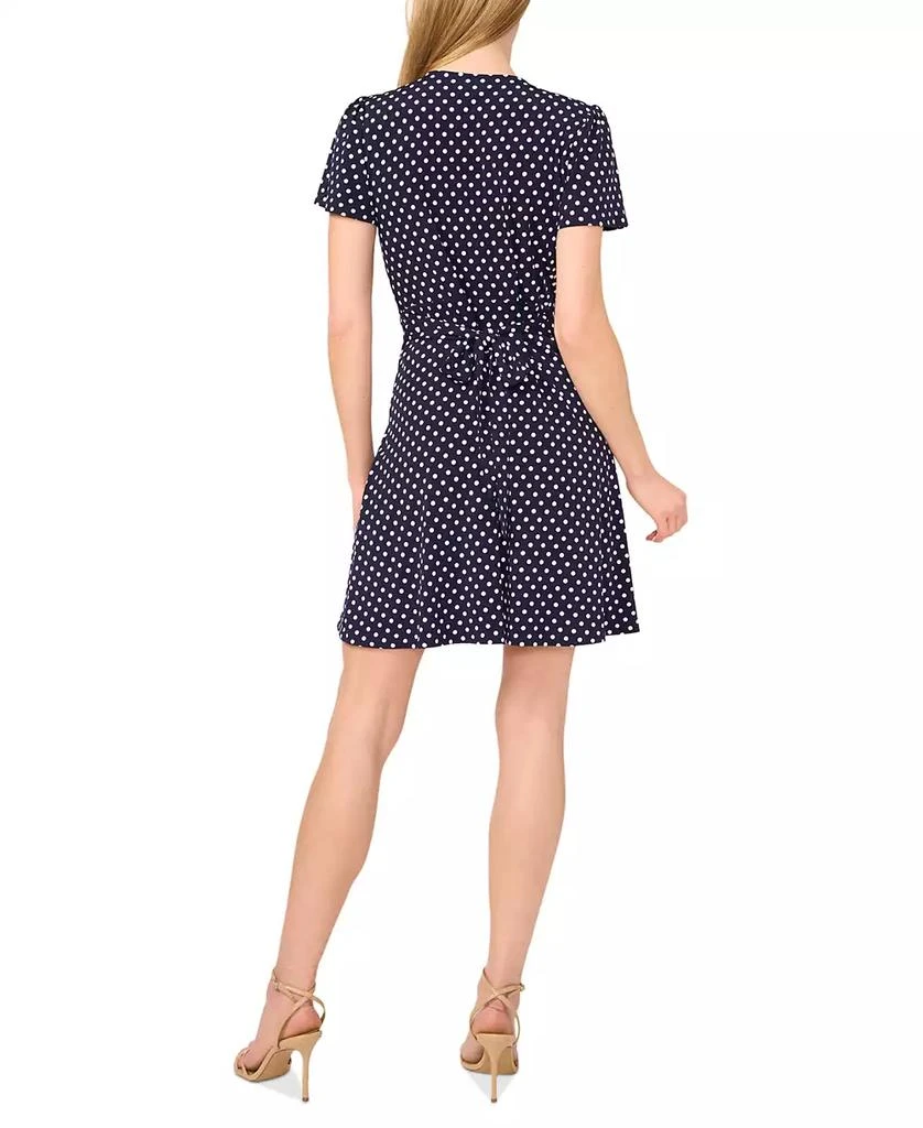 CeCe Women's Knit Flutter-Sleeve Faux-Wrap Dress 3