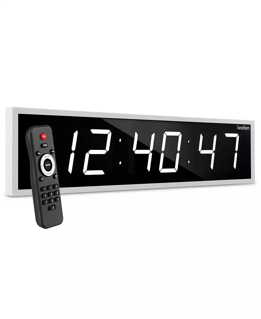 Ivation Large Digital Clock, 36" LED Wall Clock with Alarms, Timer 
More
