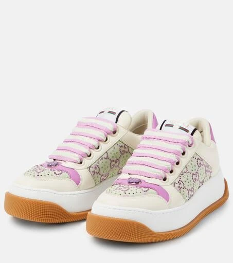 Gucci Screener GG Crystal leather sneakers 5