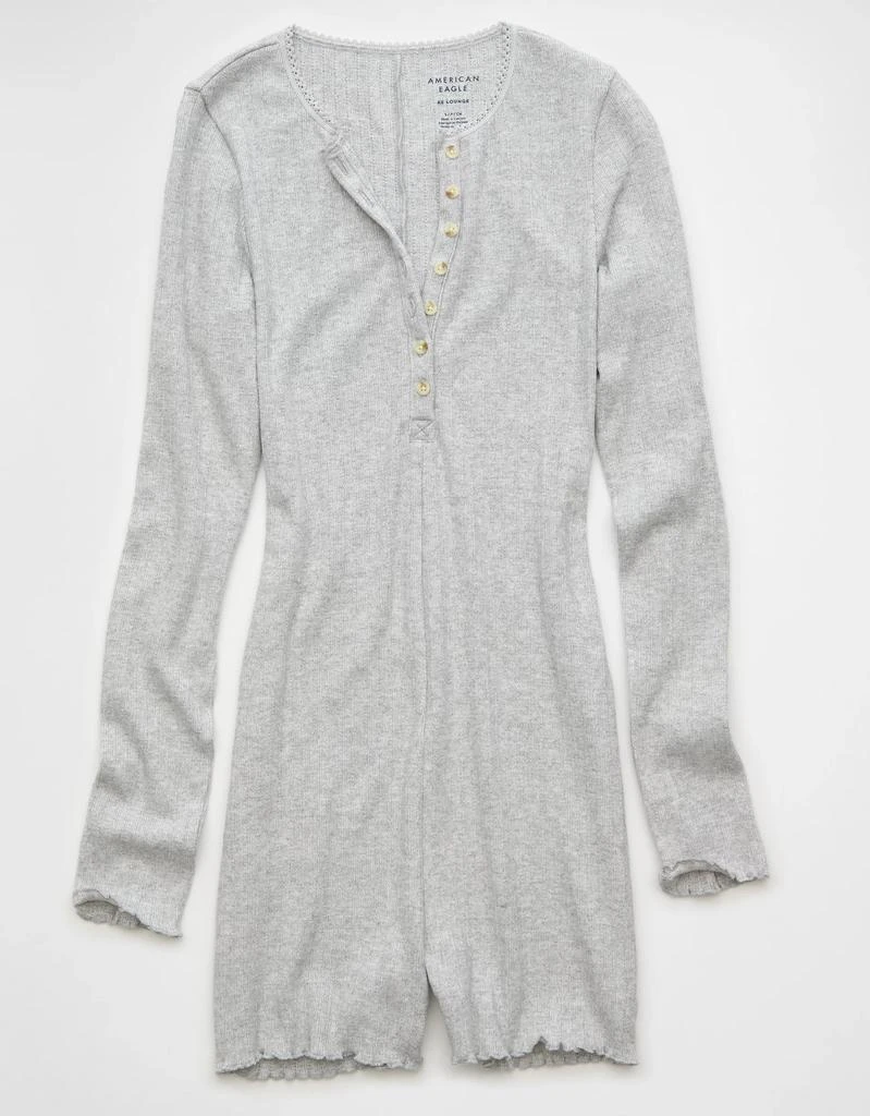 AE AE Long-Sleeve Henley Lounge Romper 6