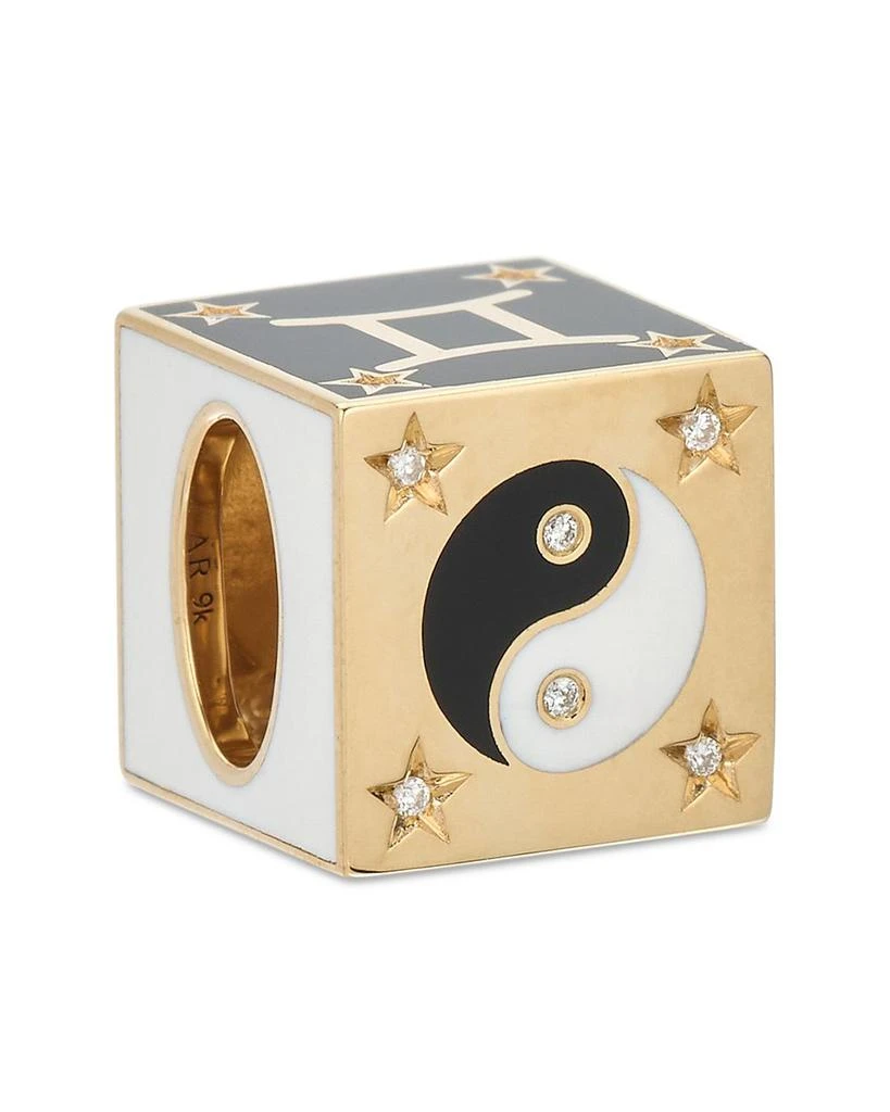 Adina Reyter 9K Gemini Zodiac Diamond 
Ceramic Block Big Bead 3