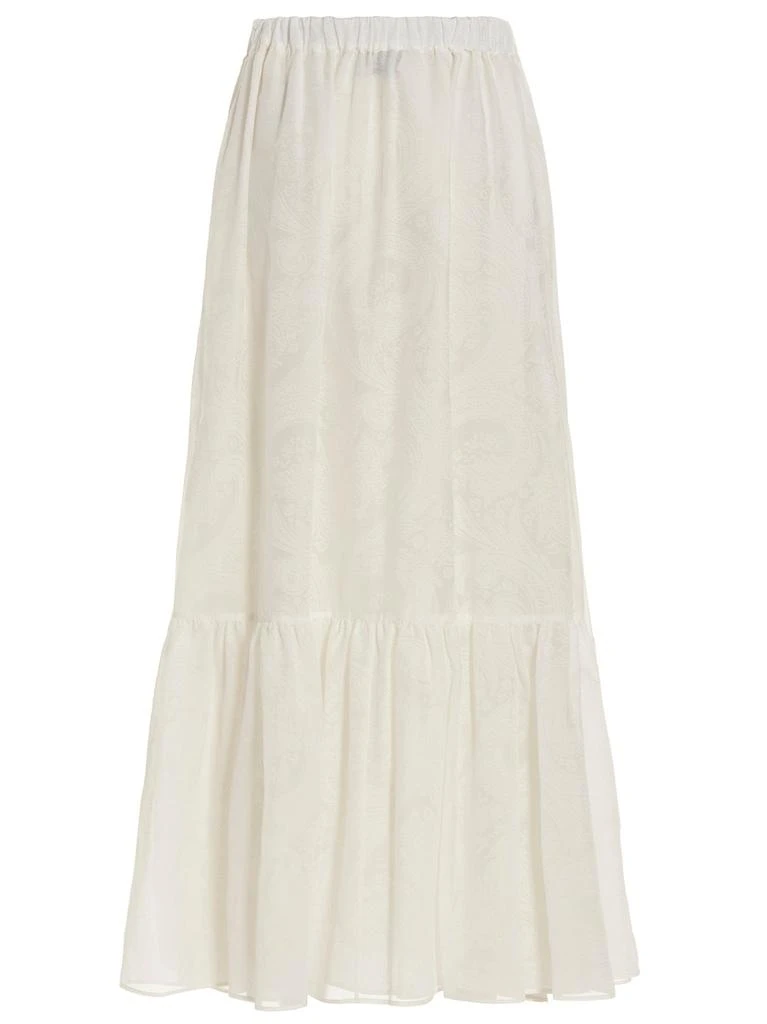 ETRO Etro Paisley Print Bow Detailed Long Skirt 2