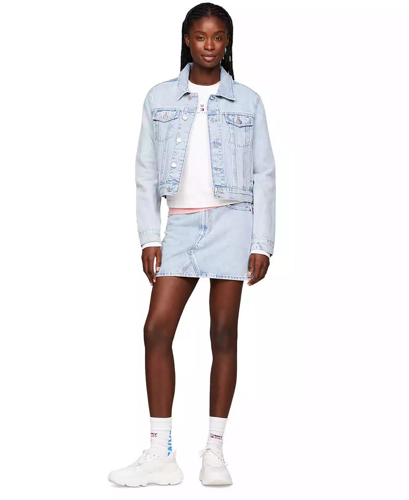Tommy Jeans Women's Izzie Slim-Fit Distressed Denim Jacket