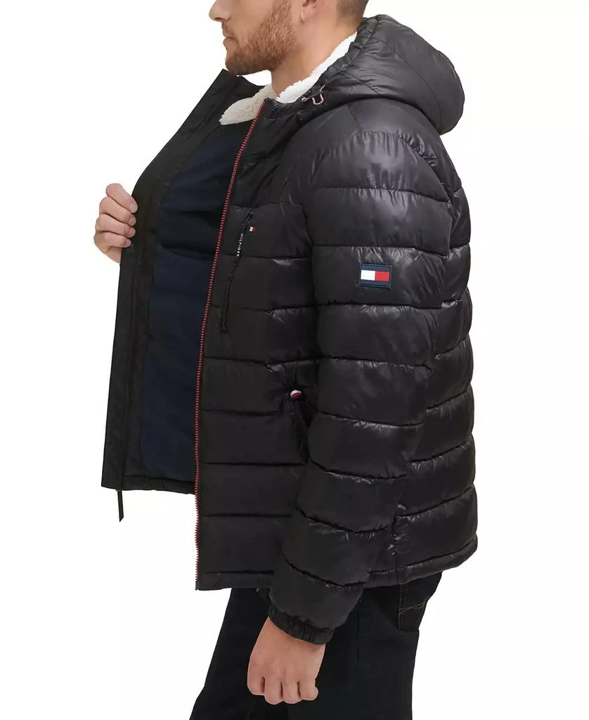 Tommy Hilfiger Men's  Sherpa Lined Hooded Quilted Puffer Jacket 2