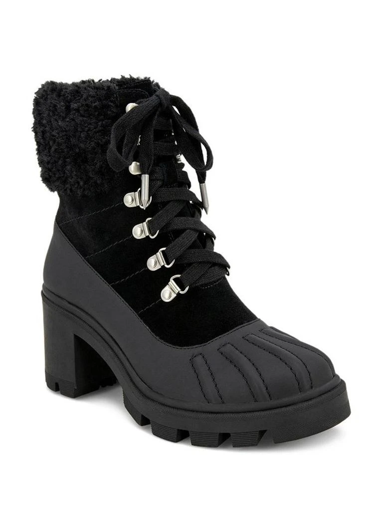 Splendid Mikayla Womens Leather Block Heel Combat & Lace-up Boots 1
