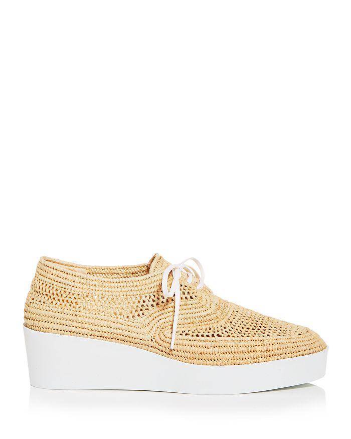 Clergerie Women's Lisa Woven Wedge Platform Oxfords
