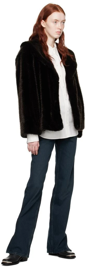 ANINE BING Black Hilary Faux-Fur Jacket 4