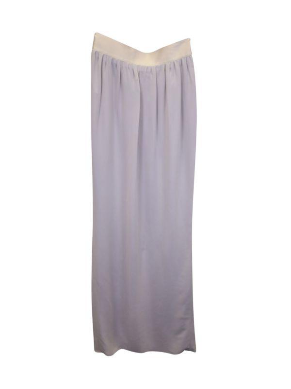 Lanvin Lanvin Bow Detail Maxi Skirt In Grey Acetate
