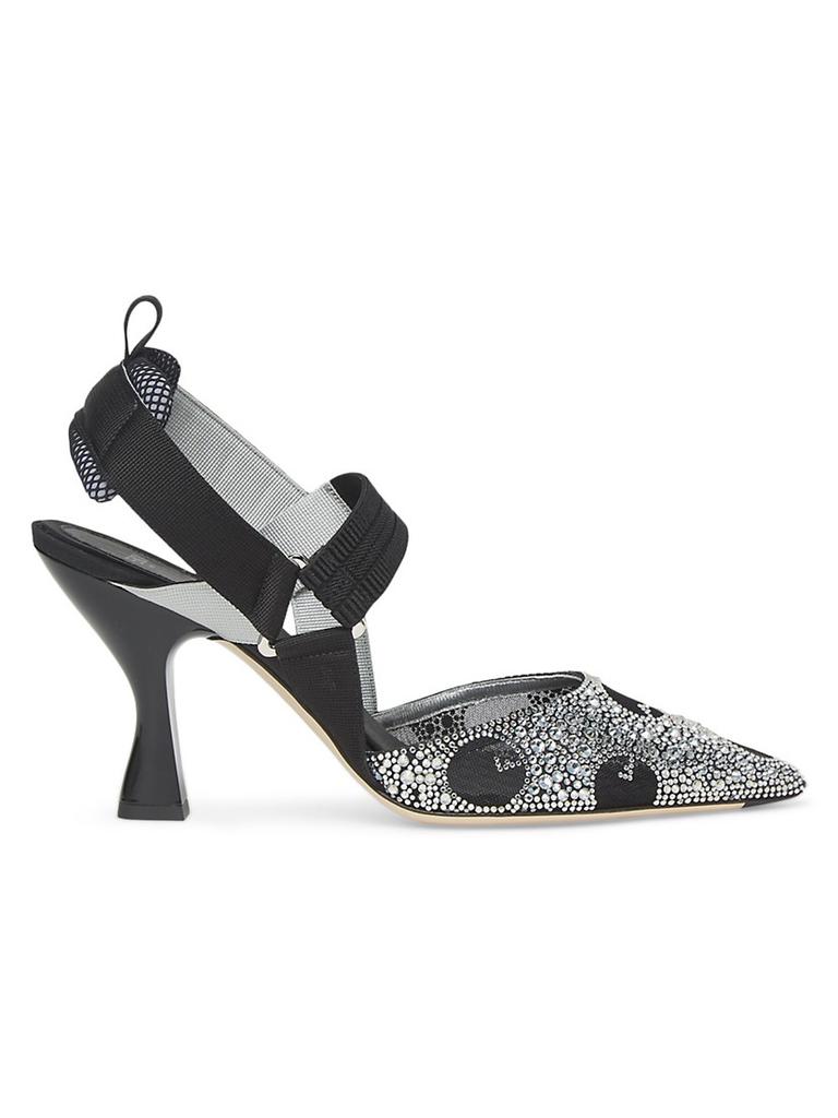 Fendi Colibri 85MM Strass-Embellished Pumps - High Heels - Free