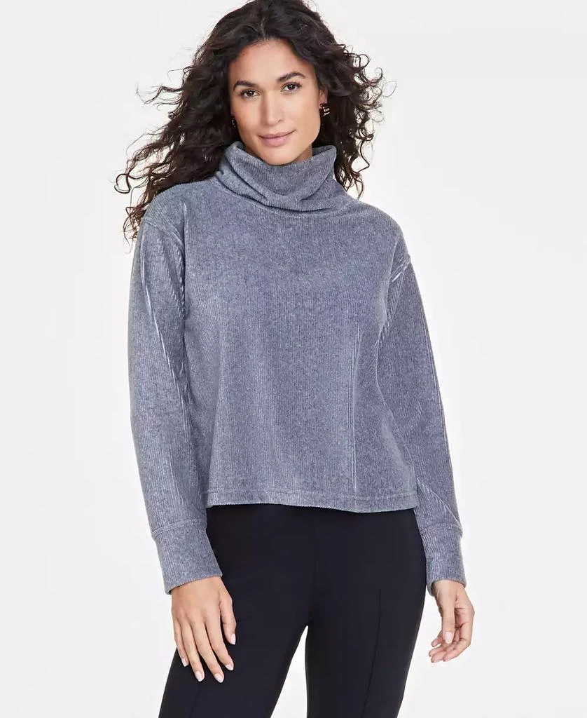 On 34th Women's Ribbed Velour Turtleneck Top, Created for Macy's 1