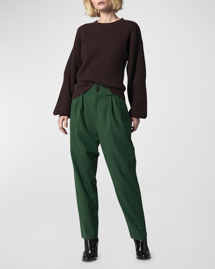 Equipment Yara Ribbed Crewneck Wool-Cashmere Sweater