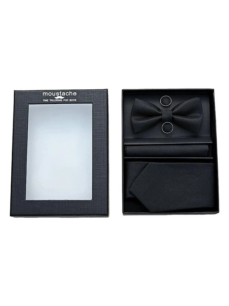 Moustache Crosshatch Tie Set