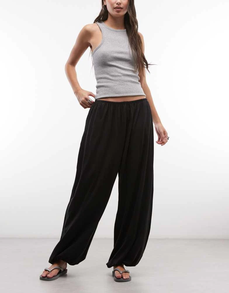 Weekday Weekday balloon fit trousers in black