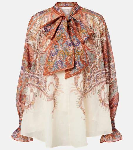 Zimmermann Rhiannon bow-detail paisley blouse 1
