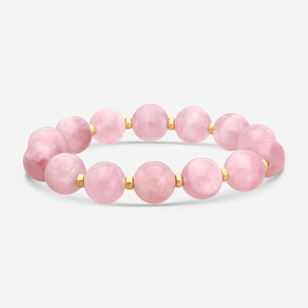 Goshwara Goshwara Beyond Rose Quarts and 18K Yellow Gold Beads Bracelet JB0098-RQY