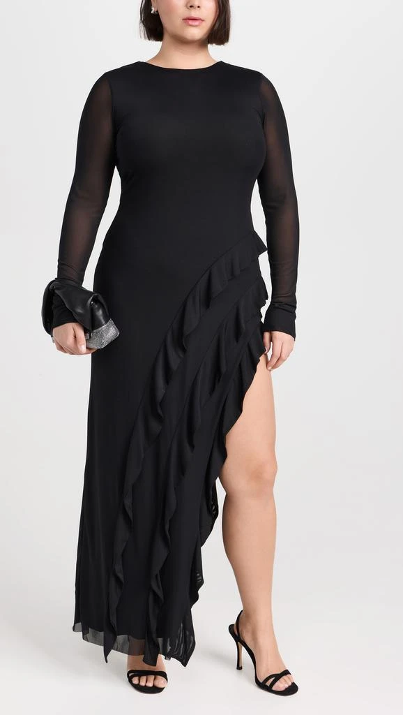 AFRM Jacie Ruffle Open Back Maxi Dress 10