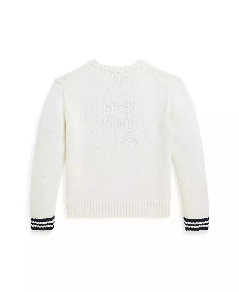 Ralph Lauren Big Girls Cotton Letterman Sweater 3