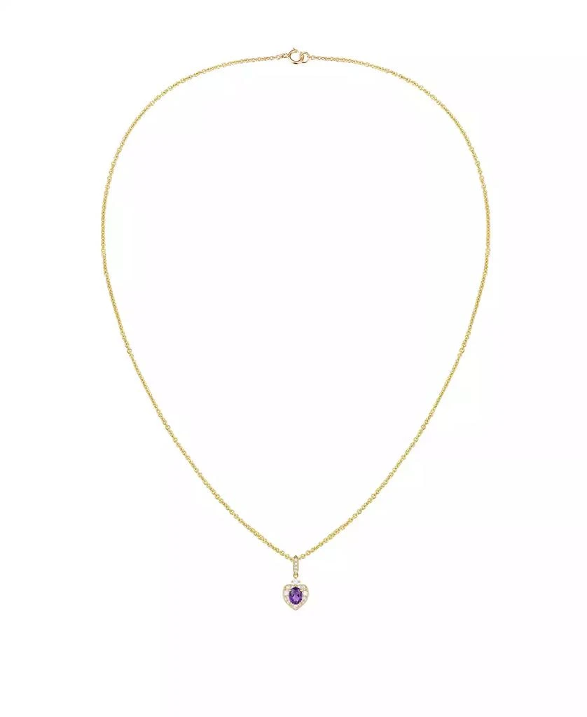 Macy
s 2-Pc. Amethyst (1 ct. t.w.) and Lab-Grown White Sapphire (0.2 ct t.w.) Earrings And Necklace Set in 14k Gold Over Sterling Silver (Also Available in Ruby) 4