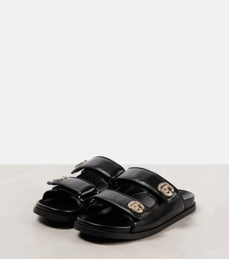 Gucci New Marmont GG leather sandals 4