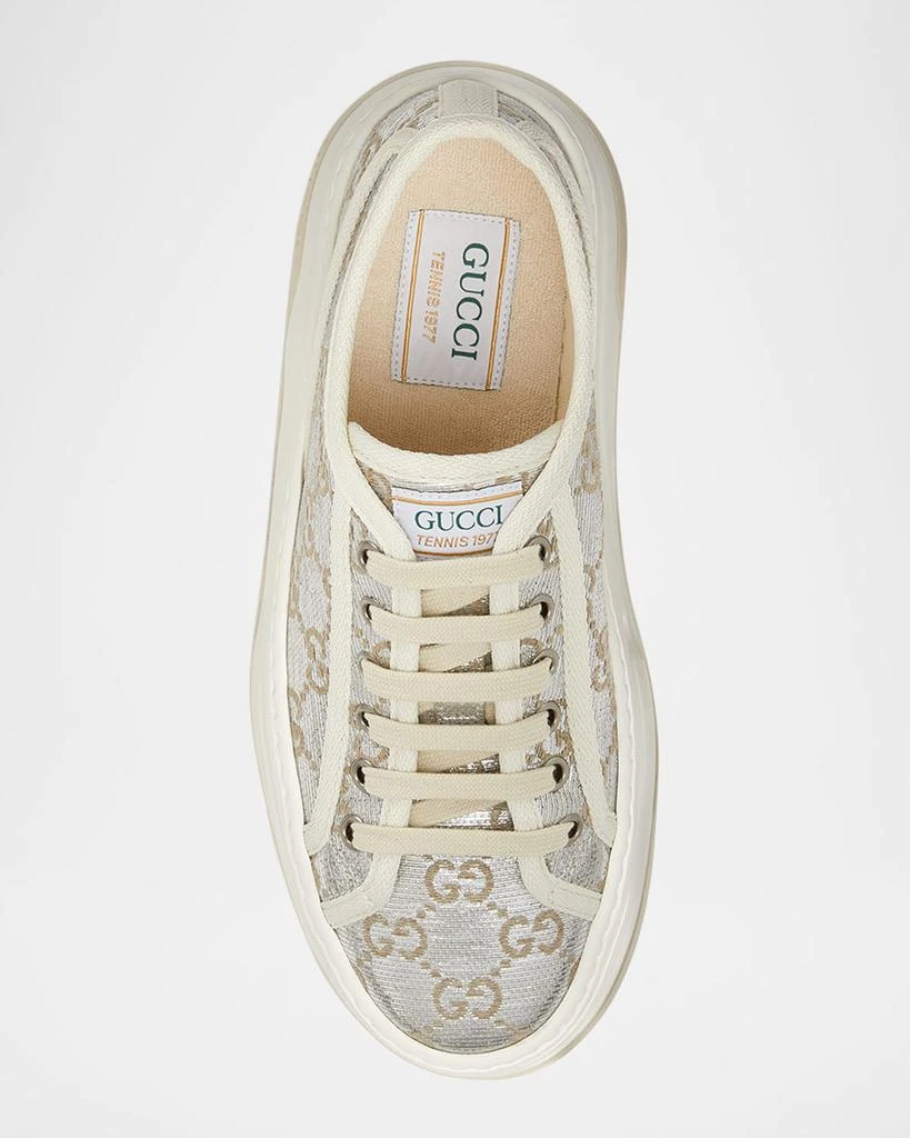 Gucci Tennis Treck GG Metallic Flatform Sneakers 4