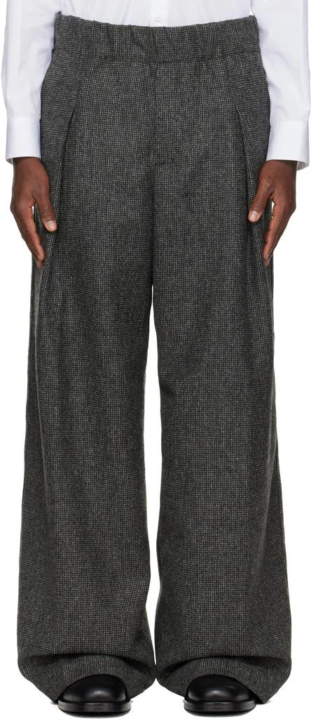 Dries Van Noten Gray Tweed Trousers 1