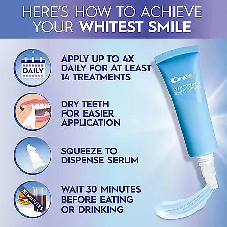 Crest Crest 3DWhite Daily Whitening Serum, Advanced Enamel White + LED Light Treatment 4
