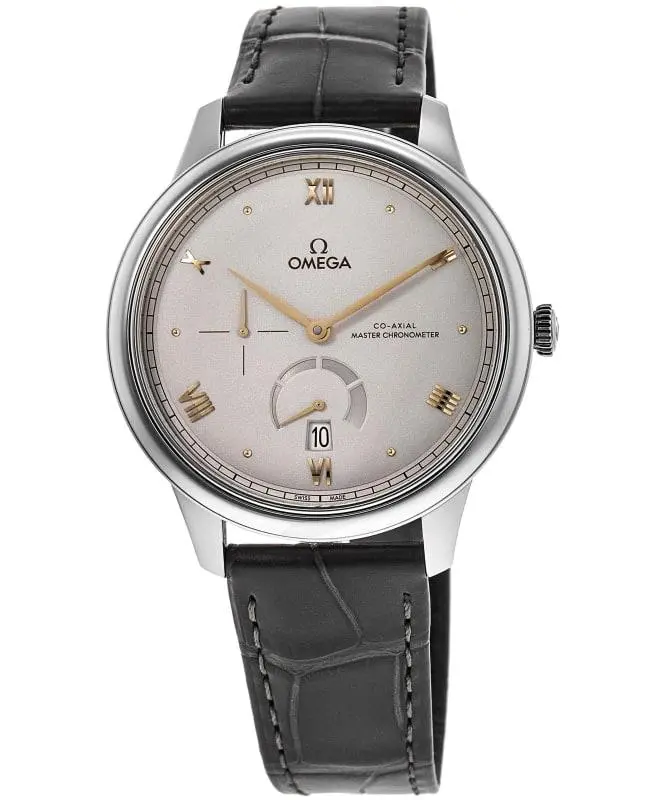 Omega Omega De Ville Prestige Co-Axial Master Chronometer Small Seconds 41mm Automatic Grey Dial Leather Strap Men's Watch 434.13.41.21.06.001