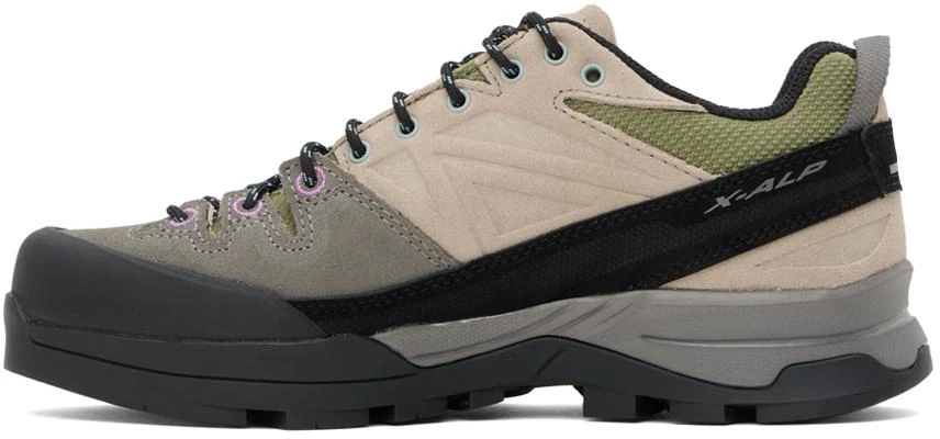 Salomon Gray & Khaki X-Alp Leather Sneakers 3