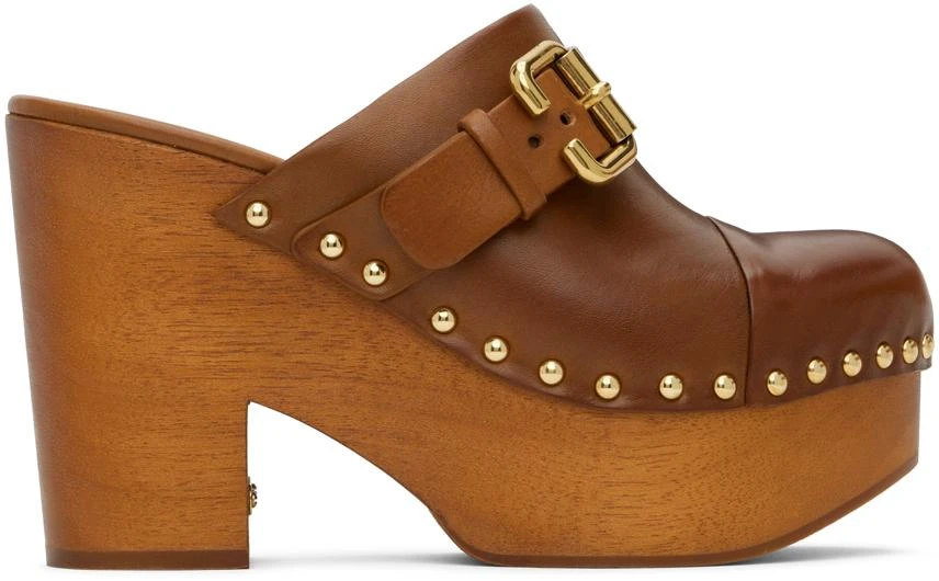 Chloé Brown Jeannette Wedge Clogs 1