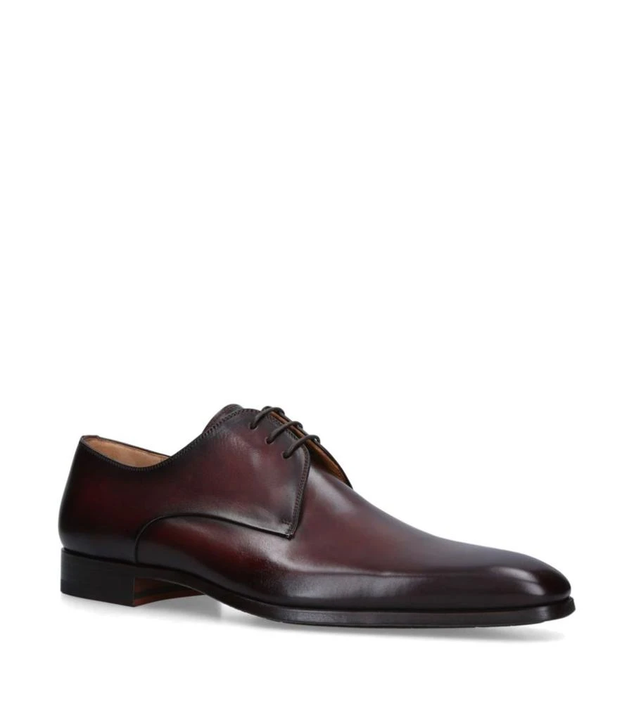 Magnanni Plain Leather Derby Shoes 3
