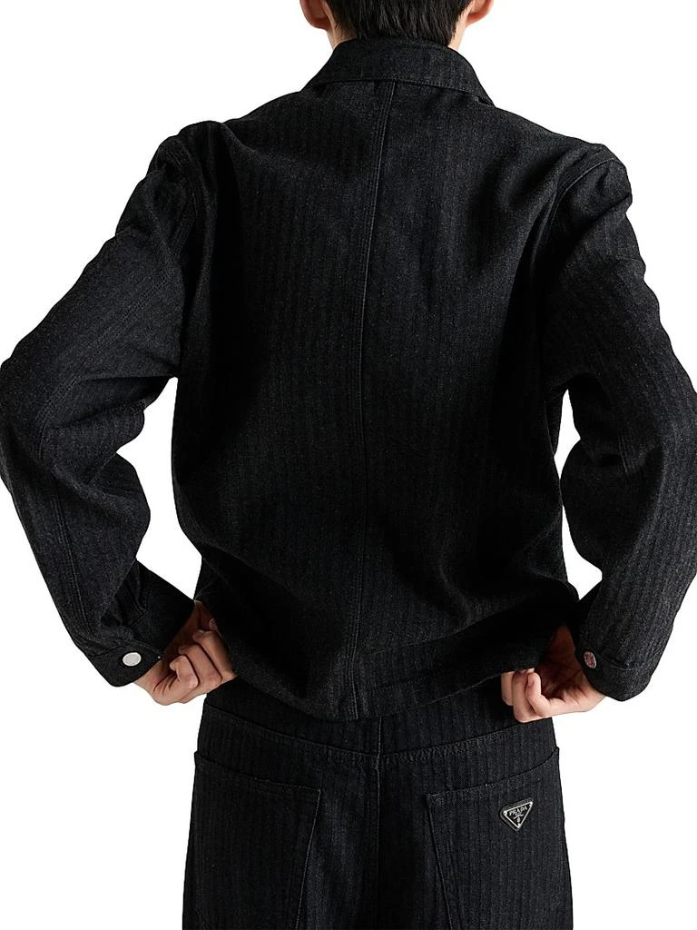 Prada Chevron Denim Blouson Jacket 4